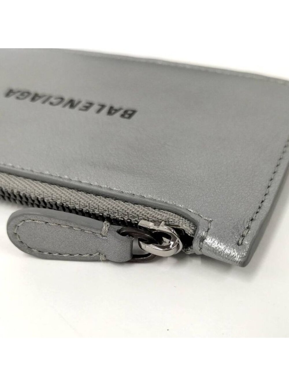 Balenciaga Coin Case Fragment Leather Silver - Picture 4 of 8